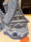 Vintage Ceramic House Mold  New Pour And Painted Lighted  Battery Light   Remote