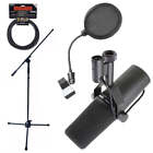 Shure Sm7b Dynamic Vocal Microphone Mic Boom Stand Pop Filter And Mogami Cable