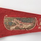 Vintage Lake Of The Ozark s  Souvenir Wool Felt Pennant Flag Bagnell Dam 