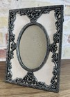 Vintage Victorian Style Picture Photo Cream Taffeta Ornate Filigree 5 5x7 5   