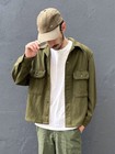 Vintage 50s Korean War Mens Medium Wool Military Field Shirt Jacket Green Usa