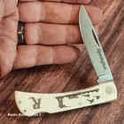 Remington Scrimshaw Lockback Sodbuster 3 63  Closed Pocket Knife Hunting Picture