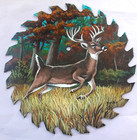 White Tail Deer  In Forrest Hand Panted Saw Blade 7 1 4     local Artist