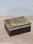 Beautiful Vintage Italian Green Ribbed Alabaster Jewelry Trinket Box