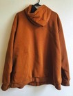 Men s Carhartt Rain Defender Hoodie Full Zip Xl Extra Large Workwear Brown Heavy