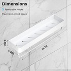 Shower Caddy With Hooks   Towel Bar space Aluminum Bathroom Shelves Organizer   