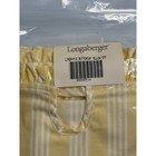 Longaberger Pie Basket Liner Buttercup Yellow Striped Ruffled Fabric New 2222514