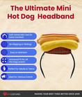 Nicky Bigs Novelties Hot Dog Hat  Hotdog Headband  Hot Dog Costume Adult  Hot   