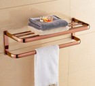 Rose Gold Bathroom Accessories Wall Mounted Towel Holder Rack Bath Hardware Set