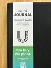 Deluxe Journal Diary Notebook Black Faux Leather 160 Lined Pages 5 75 w X 8 25 h