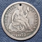 1872 Seated Liberty Dime Love Token    a L     69640