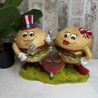Patriotic Barbecue Cheeseburger Hamburger Tabletop Decor Couple Mr Mrs Bbq Grill
