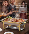 Chafing Dishes For Buffet 4 Pack  9qt  elegant Gold And Silver Colors  Stainless