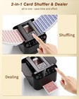 Max 6 Automatic Card Shuffler   Dealer 2-in-1 Black Usb-c With 4 Remotes
