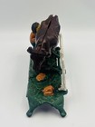 Repro Of Boy Milking Cow The Book Of Knowledge Cast Iron Piggy Coin Bank - Ds31