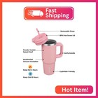 Bjpkpk 30oz Stainless Steel Insulated Tumbler With Handle And Lid Straw Travel C