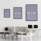 Enclosed Bulletin Board With Locking Door 20x14 In  Shatter Resistant Lockable