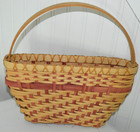 Vtg Hand Woven Wall Hanging Basket Door Hanging Thin Dried Florals Mail Etc Vg