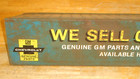 Vintage Chevrolet Genuine Gm Parts Metal Dealer Parts Catalog Display Sign  gm2 