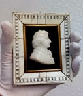 Antique French  Profile Relief Bust Of Composer - Frame 5   X 4    In