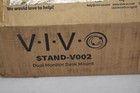 Vivo Black Dual Monitor V002 Desk Mount Adjustable Stand Fits Screens Up To 30