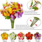 Artificial Cemetery Flowers Memorial Silk Daisy With Vase For Grave Headstone   
