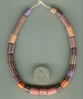 African Trade Beads Vintage Antique Venetian Old Glass Cane Drawn Green Hearts