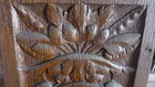 Antique French Carved Solid Oak Wood Panel Xvii-xviii Cent