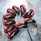 New Cleveland Golf Iron Head Cover Red Black Color 10 Pieces One Set Neoprene