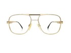 Vintage Safilo Gold Full Rim Aviator Crossbar Eyeglasses Or Sunglasses Frame