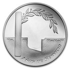 Mexico Medal A  os De Servicio - Years Of Service 1oz Proof Silver Medal Scarce
