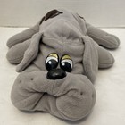 Vintage tonka Pound Puppies Plush stuffed Dog Lot set large   Small gray   White