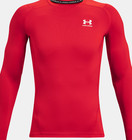 Mens Under Armour Long Sleeve Heatgear Compression Shirt  red  small  1361524 