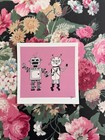 Robot Alien Best Friends Original Doodle Indie Art Print Licensed Signed