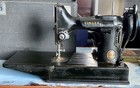 1951 Singer Featherweight 221-1 Sewing Machine Works With Case Keys Attachments