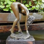 Home Art Decoration Sculpture Nude Young Women Girl Bronze Marble Statue