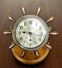 Chelsea Clock Co  Ships Wheel Desk Clock - 1930 s Runs Well - Great Vintage Cond