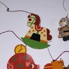 Lot Of 6 Vintage Retro Wooden Christmas Ornaments Small