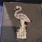 Swarovski Crystal Pink Flamingo Feathered Beauties 289733 Retired With Box