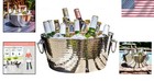 Stylish Insulated Beverage Tub With Double Hinged Handles - 12 Quart Masterpiece