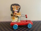 Vintage Fisher Price 1950 s  480 Leo The Drummer Pull Toy - Missing Drum