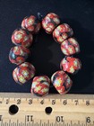 10 Millefiori Glass Beads -  b1212  Handmade Rare 14mm