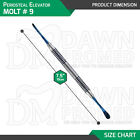 Dental Periosteal Elevator Molt   9 Blue Titanium Coated Double Ended German Gr