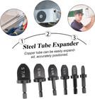 Swaging Tool Drill Bit Set Air Conditioner Copper Pipe Flaring Tube Expander Lot