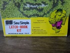 Vtg 1978 Incredible Hulk Latch Hook Rug Kit Wall Art 12x12  Opened Started