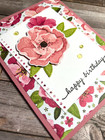 Birthday Greeting Card Kit X4   Stampin Up Happiness Abounds Die-cut Flowers