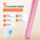 Fairywill Sonic Usb Rechargeable Electric Toothbrush With 6 Brush Heads 5 Modes