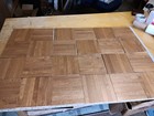 24 Pack  Chestnut Hevea Parquet Wood Floor 6x6 Inch 7 Finger  6 Sq  Ft  Lot