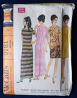 Vtg 1960s Mccall 9181 Wrap-arounder Sleeved Wrap Dress Sewing Pattern 34 36 Bust
