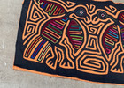 Lg Vintage Mola Art Set-kuna Tribe Panama Folk Textile 20 X 12